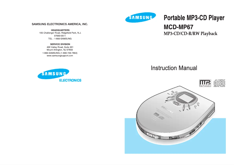 Página 1 del manual Manual de usuario Samsung MCD-MP67
