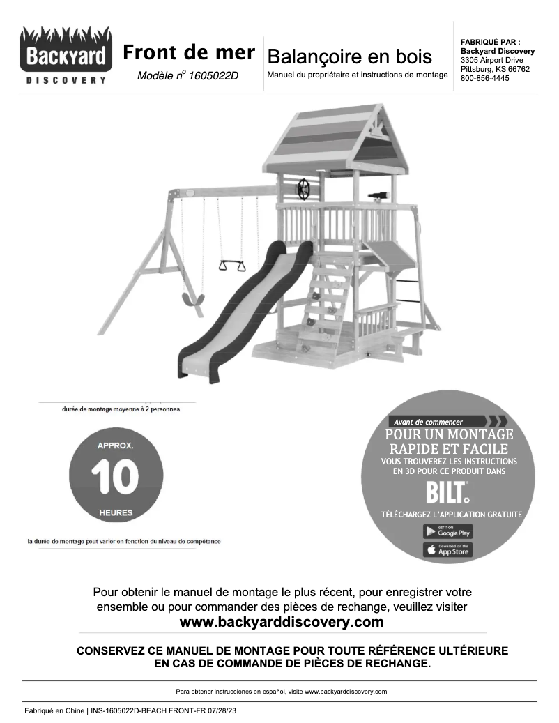 Imagen de la primera página del manual del dispositivo Beach Front