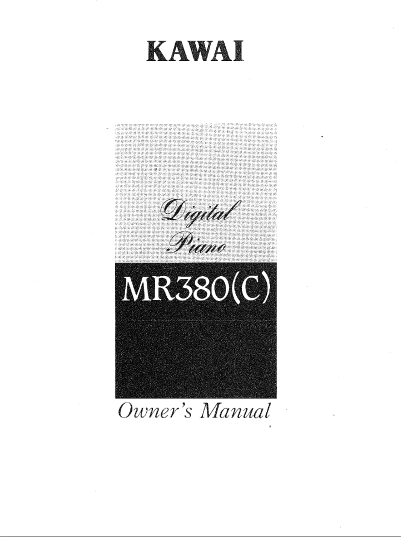 Página 1 del manual Manual de usuario Kawai MR380
