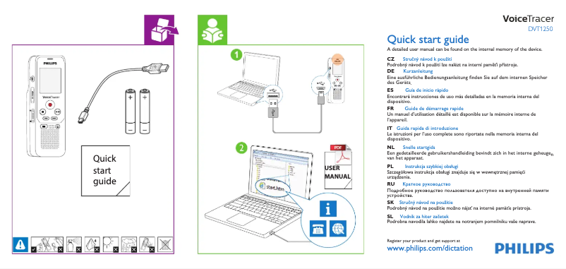 Imagen de la primera página del manual del dispositivo DVT1250
