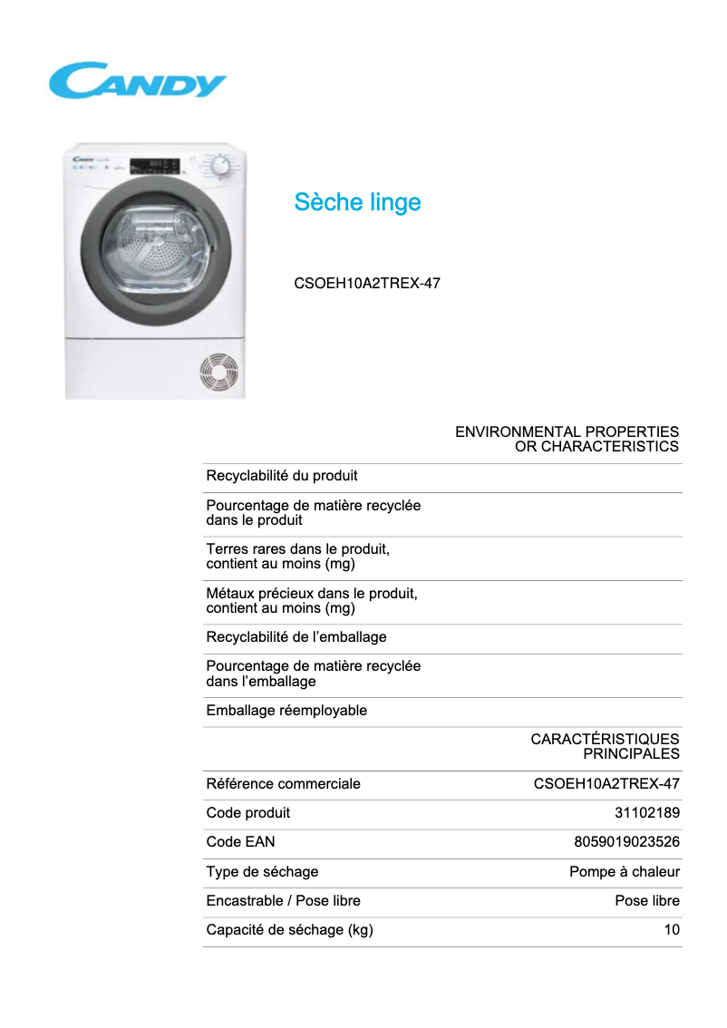 Imagen de la primera página del manual del dispositivo CSOEH10A2TREX-47