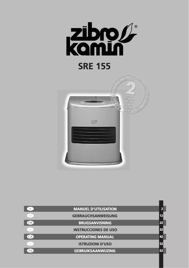 Página 1 del manual Manual de usuario Zibro Kamin SRE 155