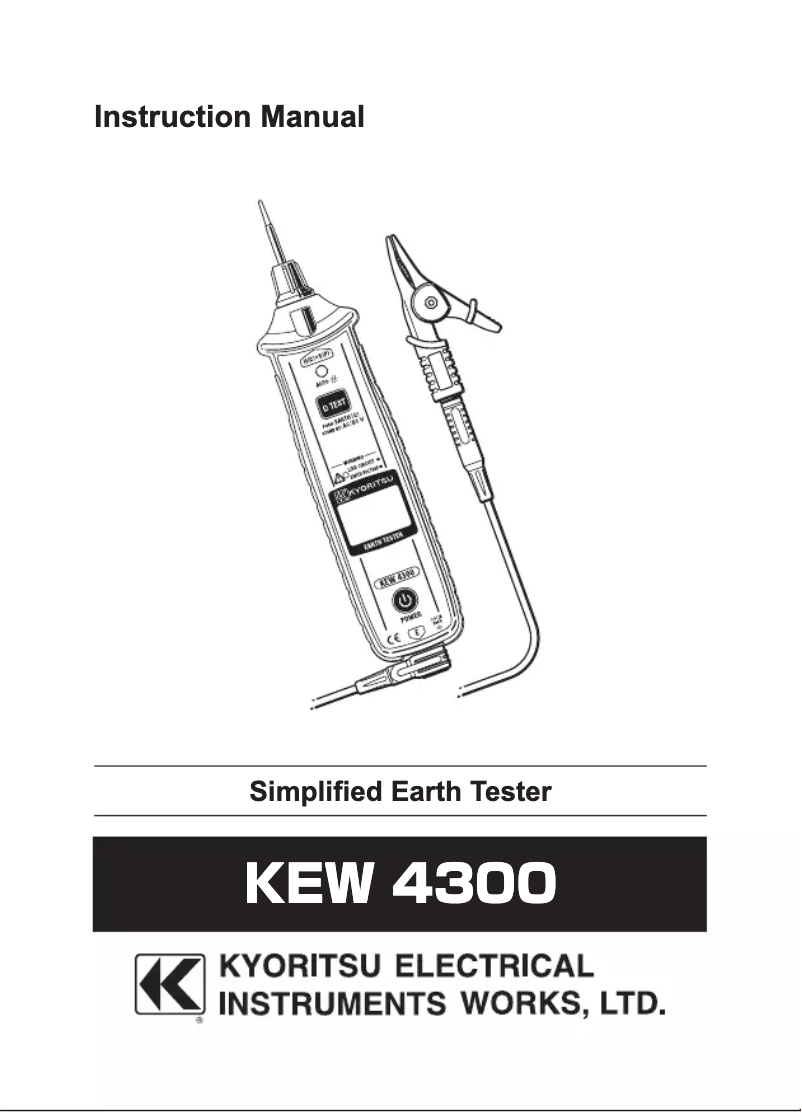 Imagen de la primera página del manual del dispositivo KEW 4300
