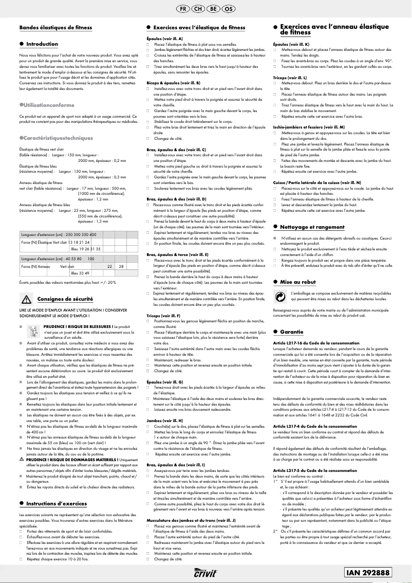 Página nº 1 - Manual de usuario Crivit IAN 292888