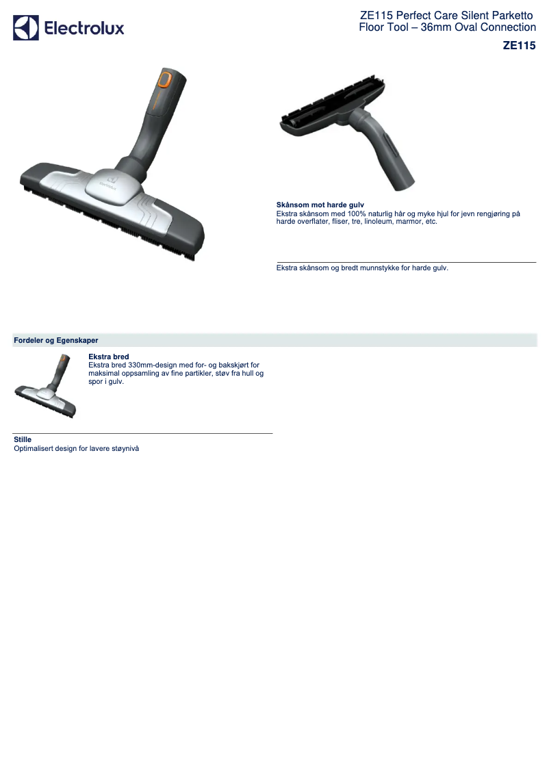 Imagen de la primera página del manual del dispositivo ZE115