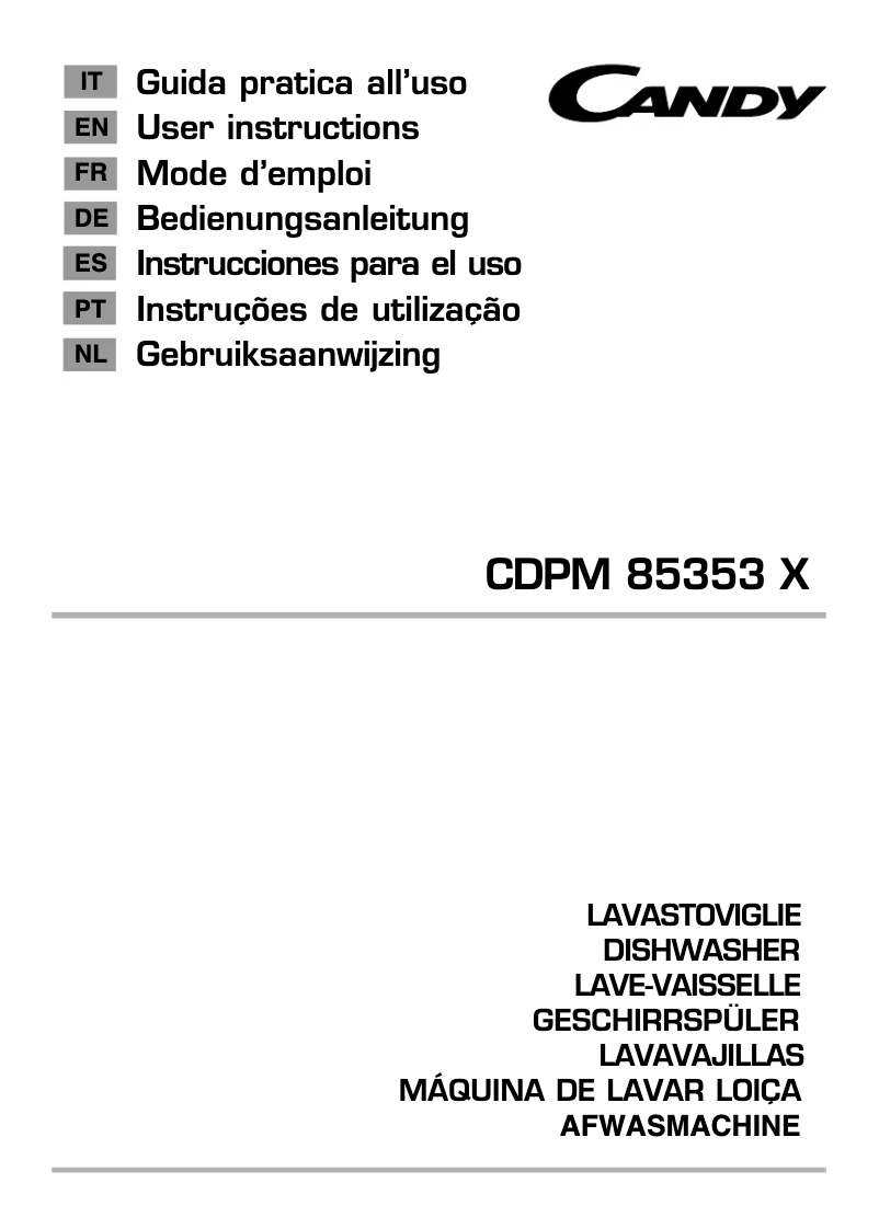 Imagen de la primera página del manual del dispositivo CDPM 85353 X