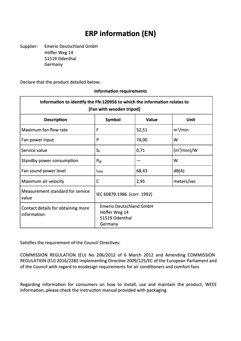 Imagen de la primera página del manual del dispositivo FN-120956