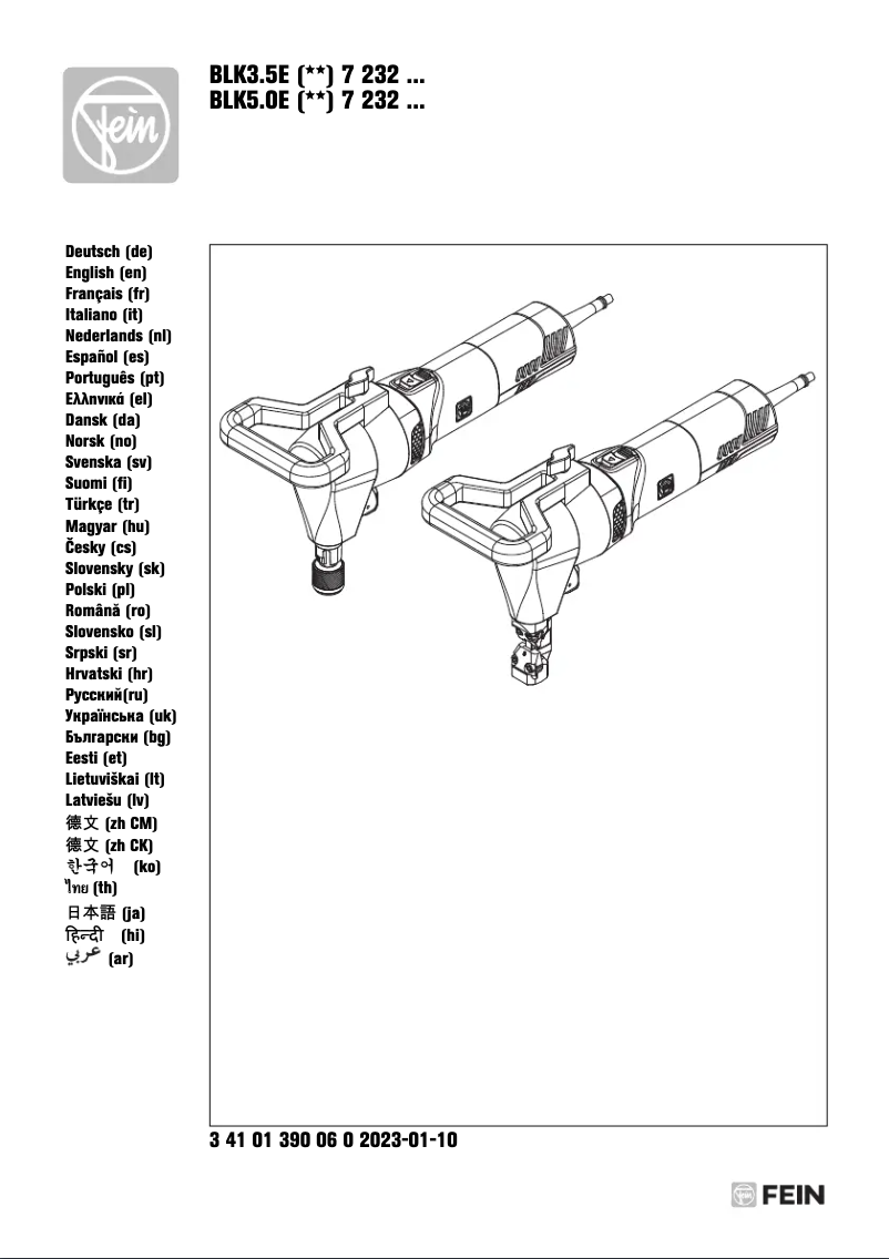 Página nº 1 - Manual de usuario Fein BLK 3.5 E