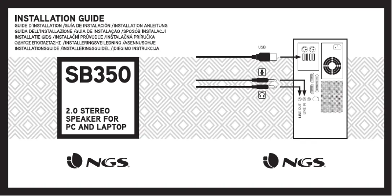 Imagen de la primera página del manual del dispositivo SB350