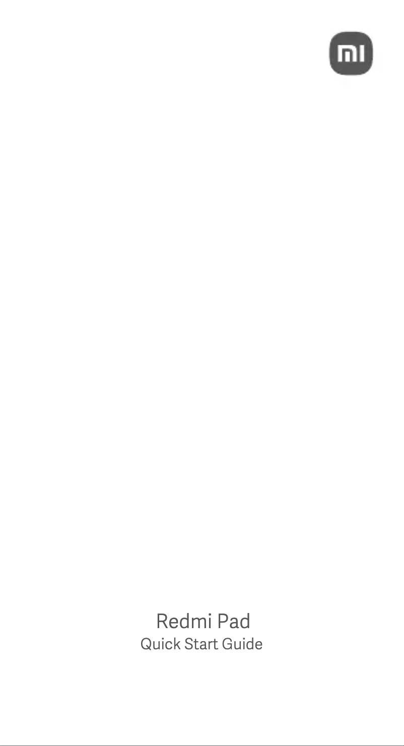 Imagen de la primera página del manual del dispositivo Redmi Pad