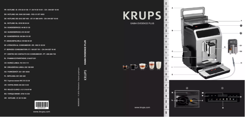 Página 1 del manual Manual de usuario Krups Evidence Plus EA8948
