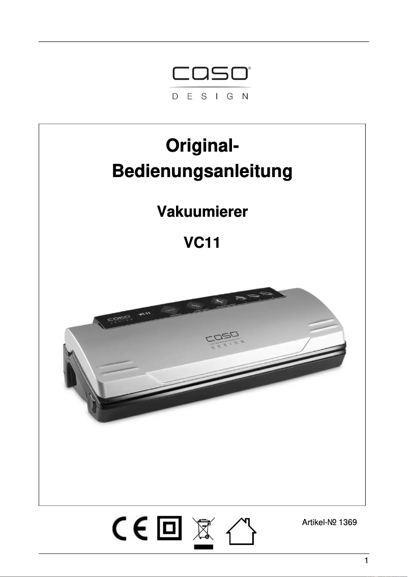 Página 1 del manual Manual de usuario Caso VC11