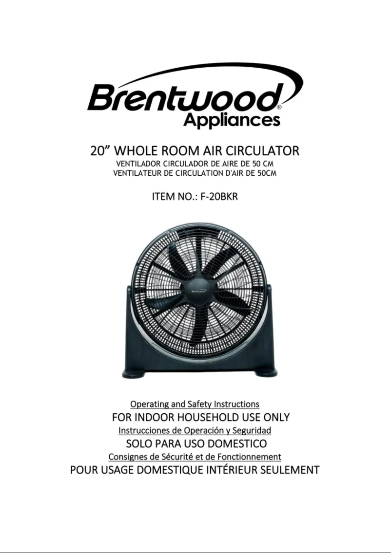 Imagen de la primera página del manual del dispositivo F-20BKR