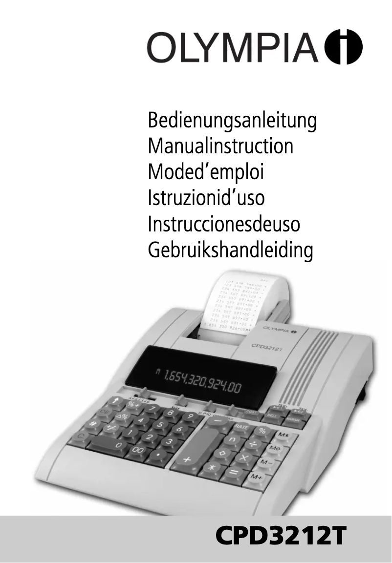 Imagen de la primera página del manual del dispositivo CPD 3212