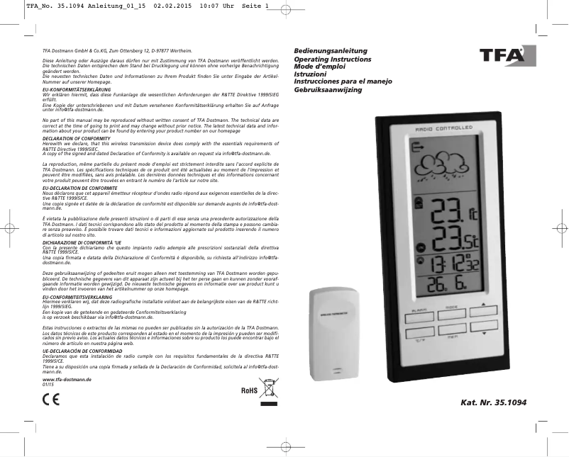 Página nº 1 - Manual de usuario TFA Accent