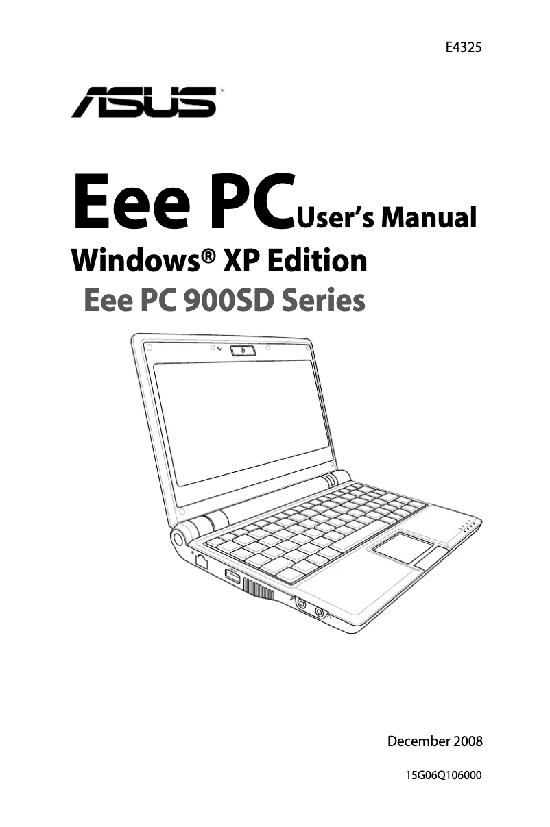 Imagen de la primera página del manual del dispositivo Eee PC 900SD
