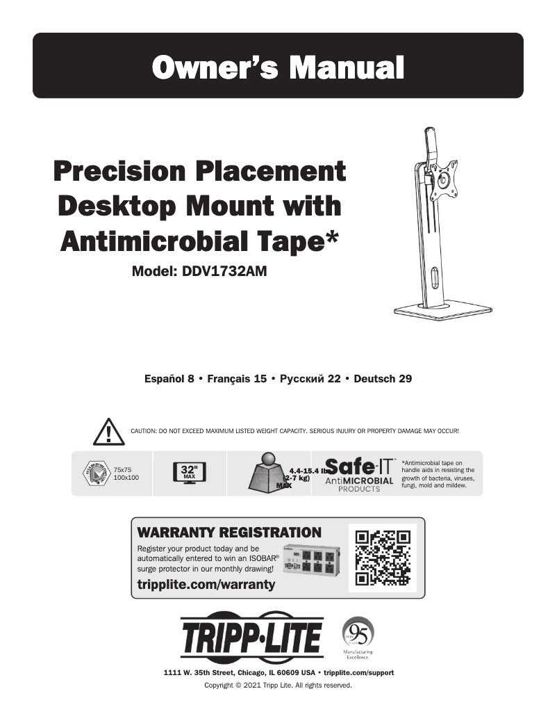 Imagen de la primera página del manual del dispositivo DDV1732AM