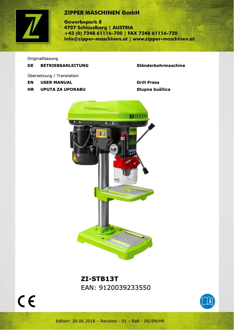 Página 1 del manual Manual de usuario Zipper ZI-STB13T