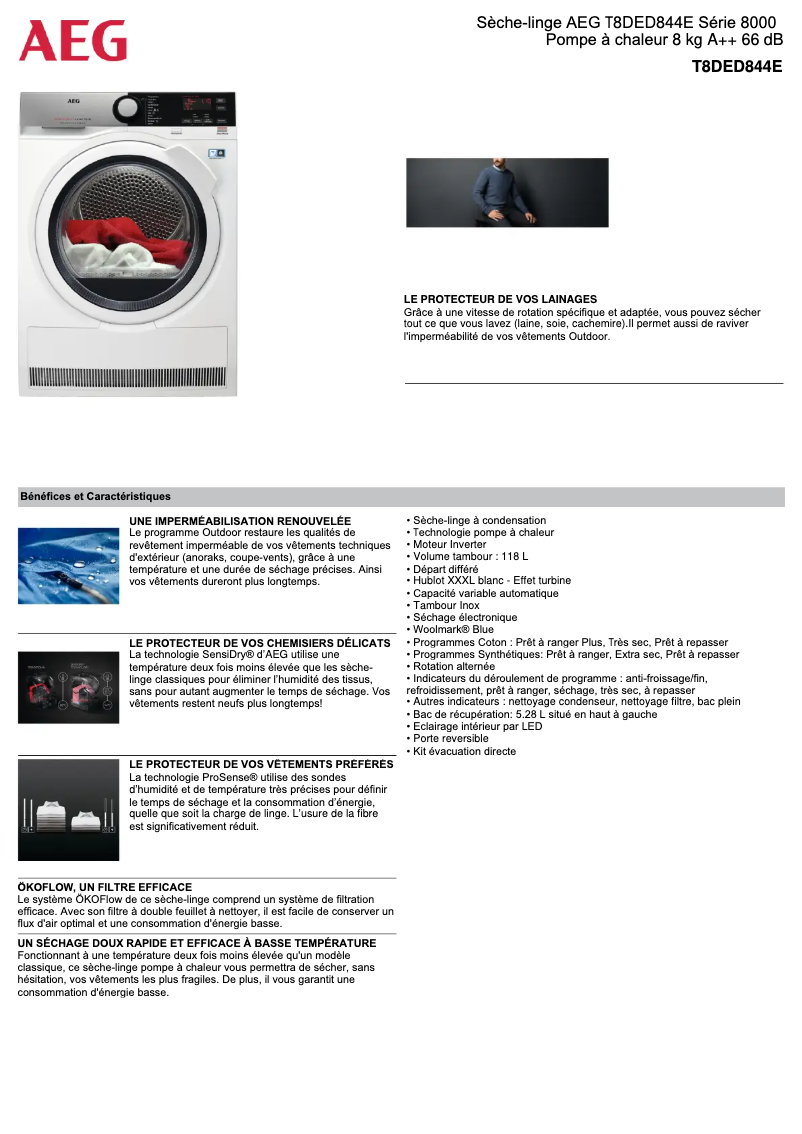 Imagen de la primera página del manual del dispositivo T8DED844E