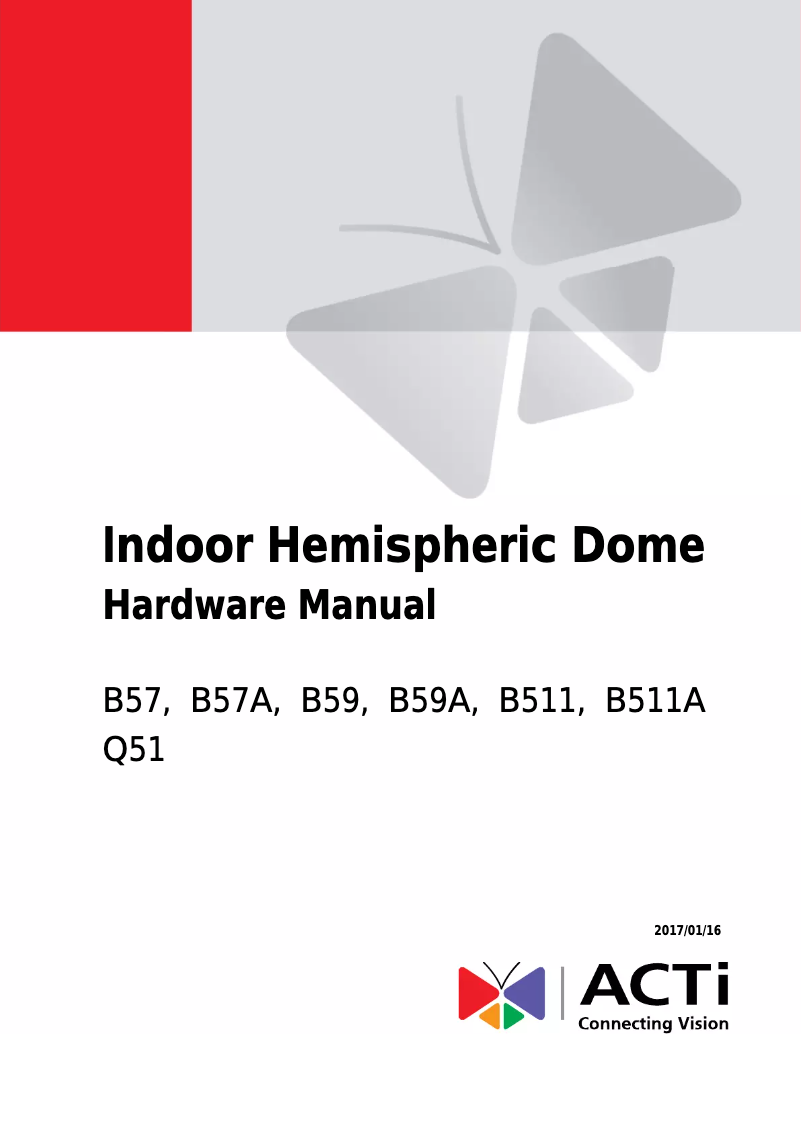 Página 1 del manual Manual de instrucciones ACTi B511A