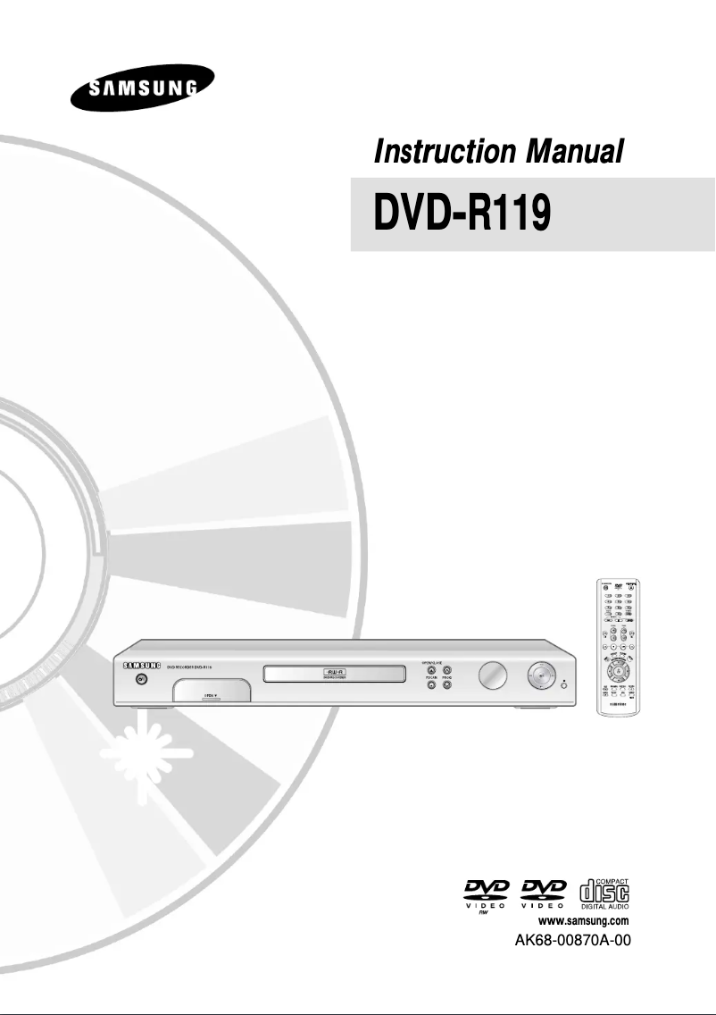 Imagen de la primera página del manual del dispositivo DVD-R119