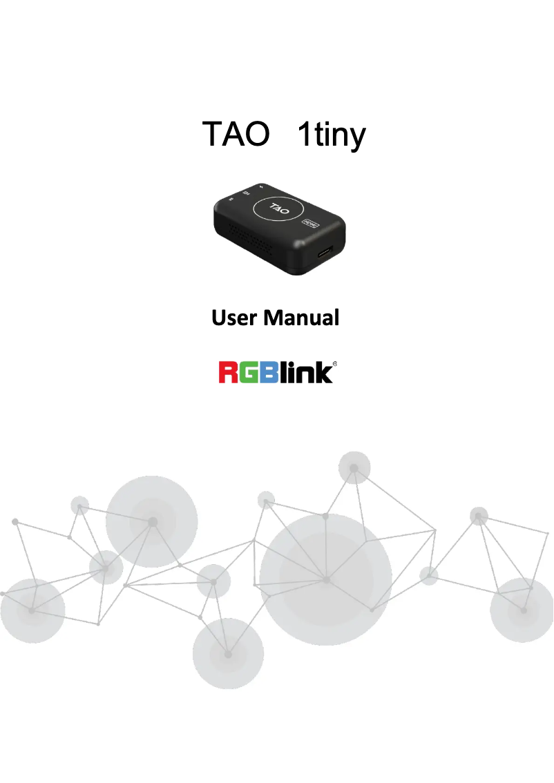 Página 1 del manual Manual de usuario RGBlink TAO 1tiny