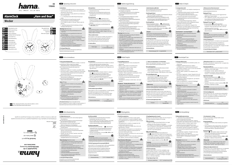 Página nº 1 - Manual de usuario Hama Hare and Bear 00176945