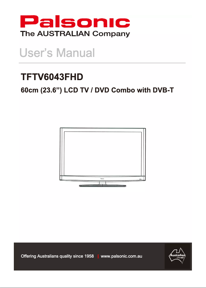 Página nº 1 - Manual de usuario Palsonic TFTV6043FHD