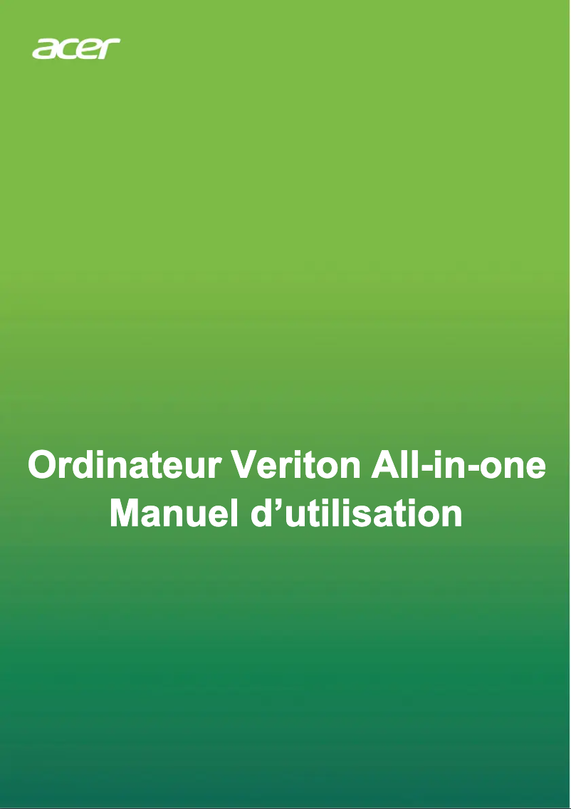 Página nº 1 - Manual de usuario Acer Veriton Z4860G