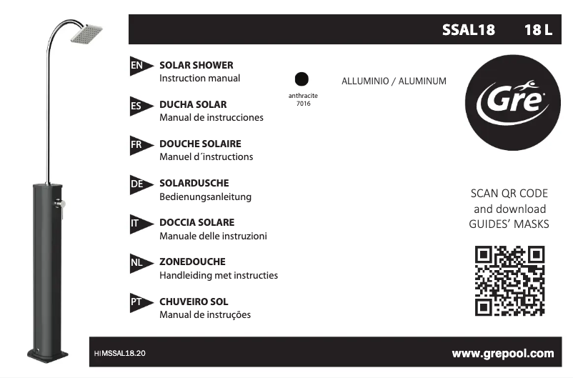 Página 1 del manual Manual de usuario Gre SSAL18