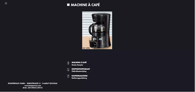 Página 1 del manual Manual de usuario Bifinett KH 1098