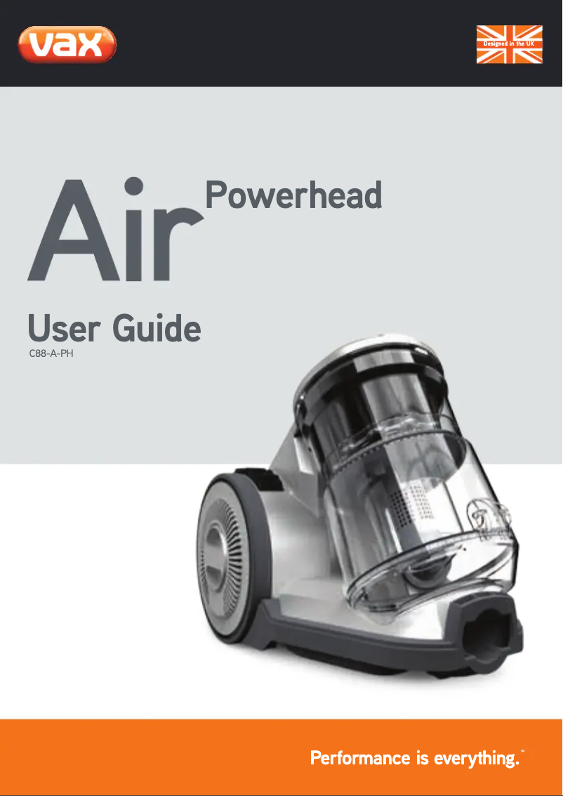 Página nº 1 - Manual de usuario Vax Air Powerhead