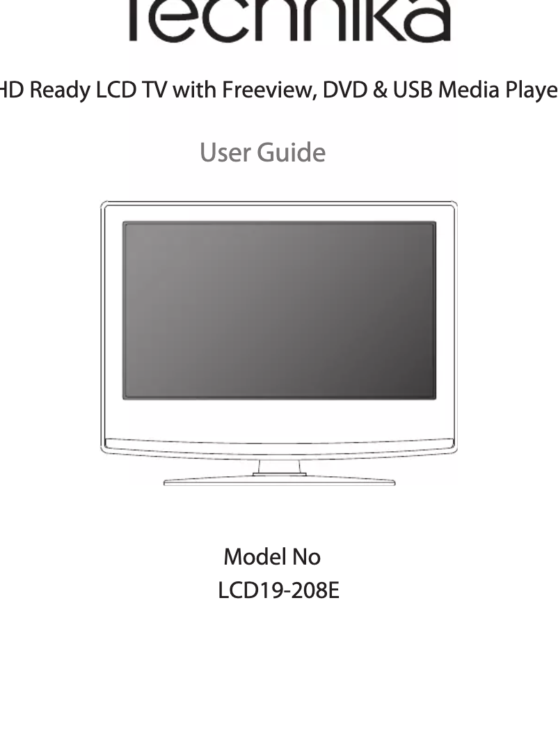 Imagen de la primera página del manual del dispositivo LCD19-208E