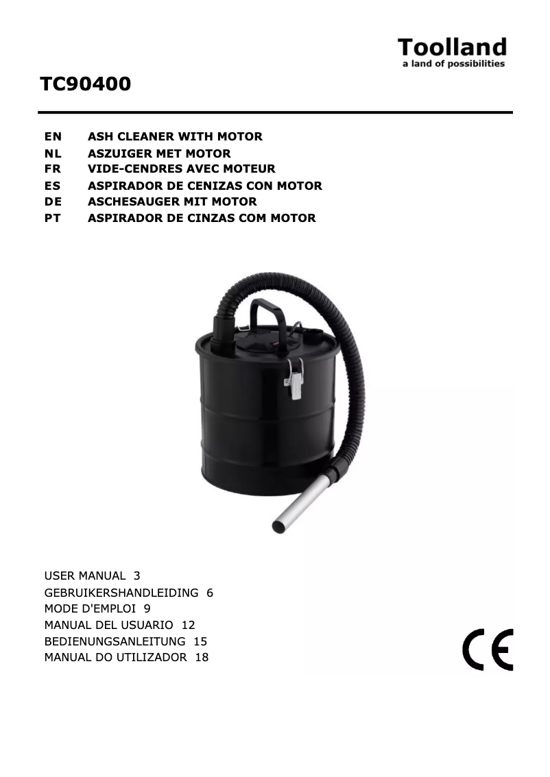Página 1 del manual Manual de usuario Toolland TC90400