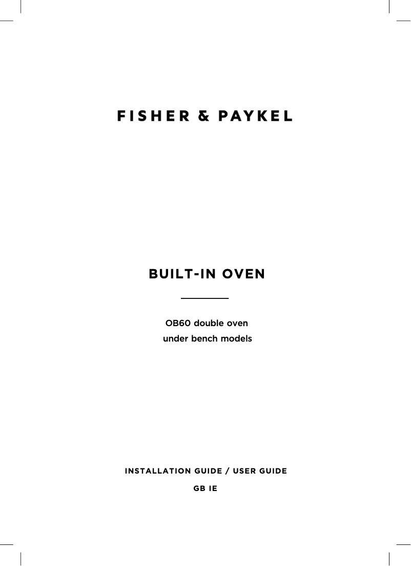 Imagen de la primera página del manual del dispositivo OB60HDEX4