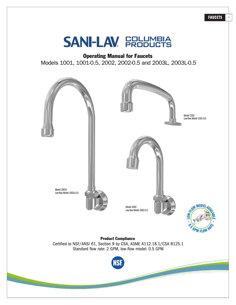 Página 1 del manual Manual de usuario Sani-Lav 2002-0.5