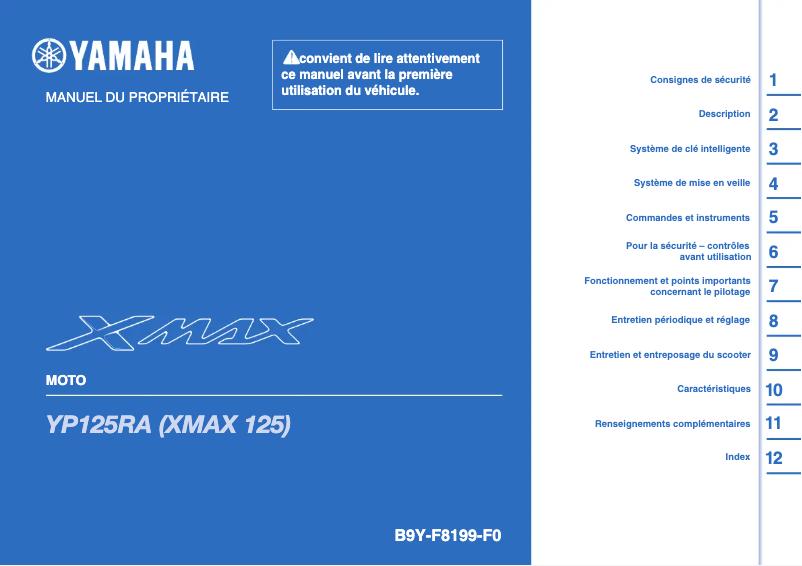 Página nº 1 - Manual de usuario Yamaha XMAX 125 (2020)