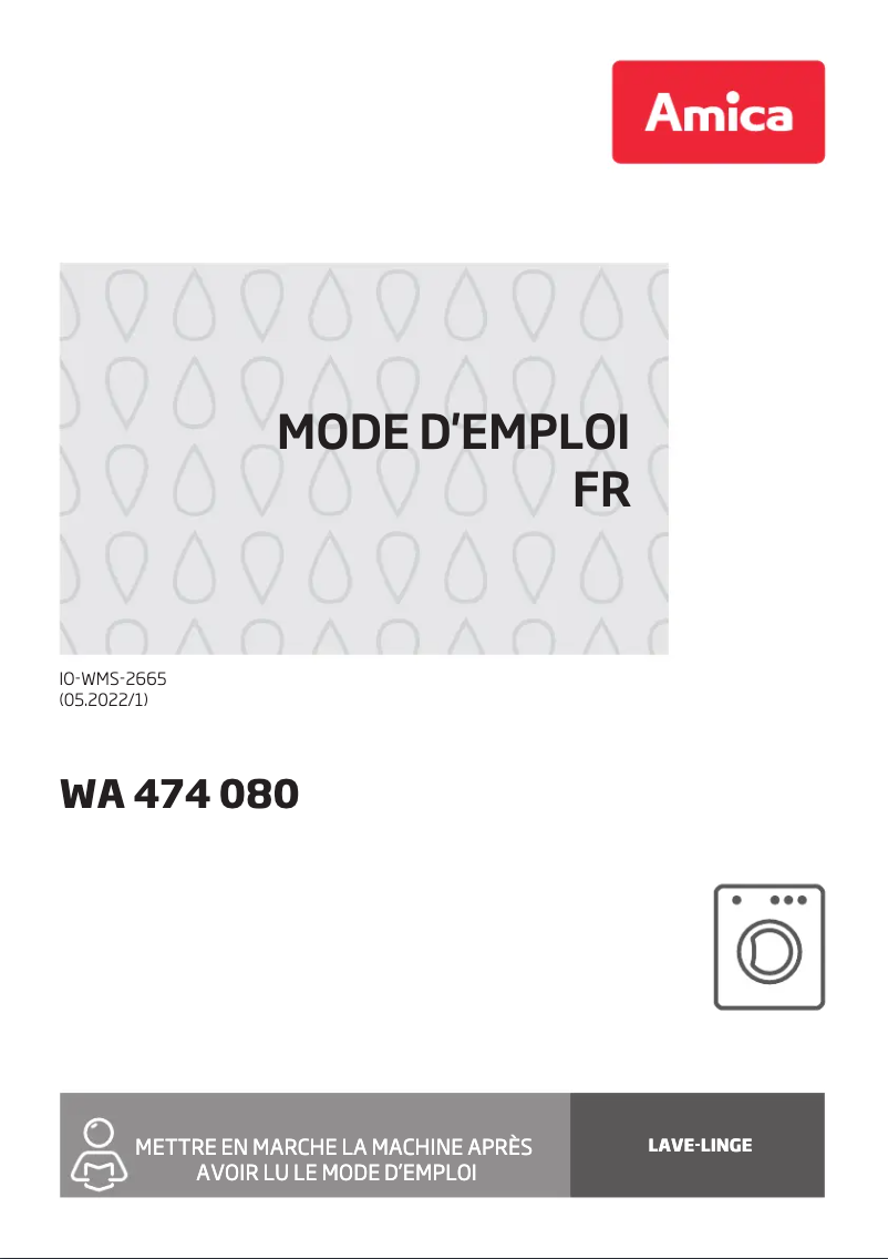 Página nº 1 - Manual de usuario Amica WA 474 080