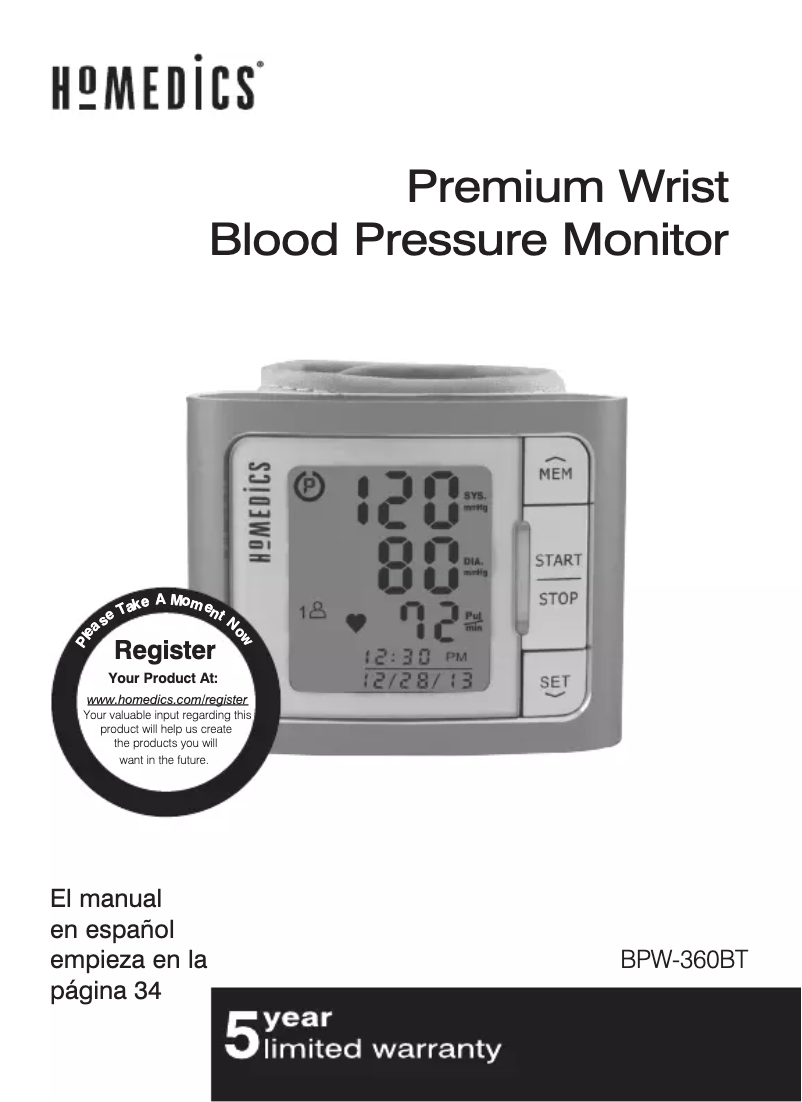 Imagen de la primera página del manual del dispositivo BPW-360BT