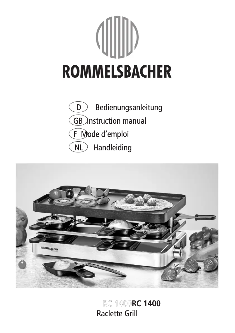 Imagen de la primera página del manual del dispositivo RC 1400