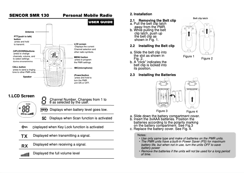 Página 1 del manual Manual de usuario Sencor SMR 130