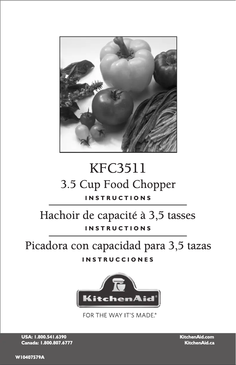Imagen de la primera página del manual del dispositivo KFC3511GA