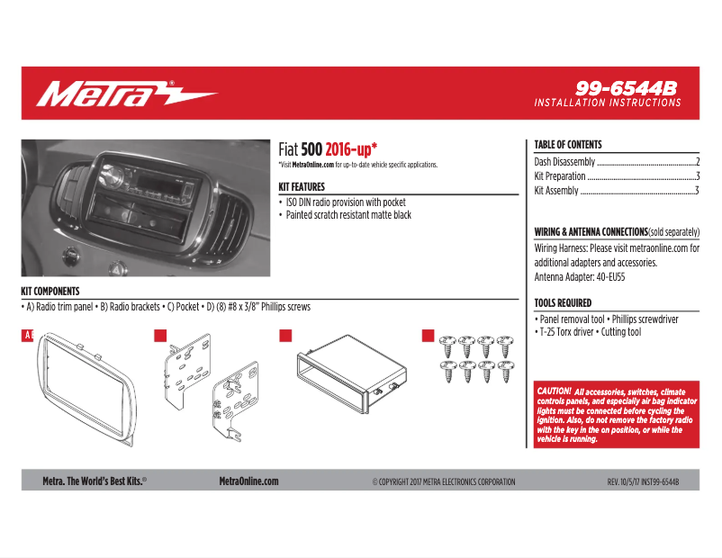 Imagen de la primera página del manual del dispositivo 99-6544B