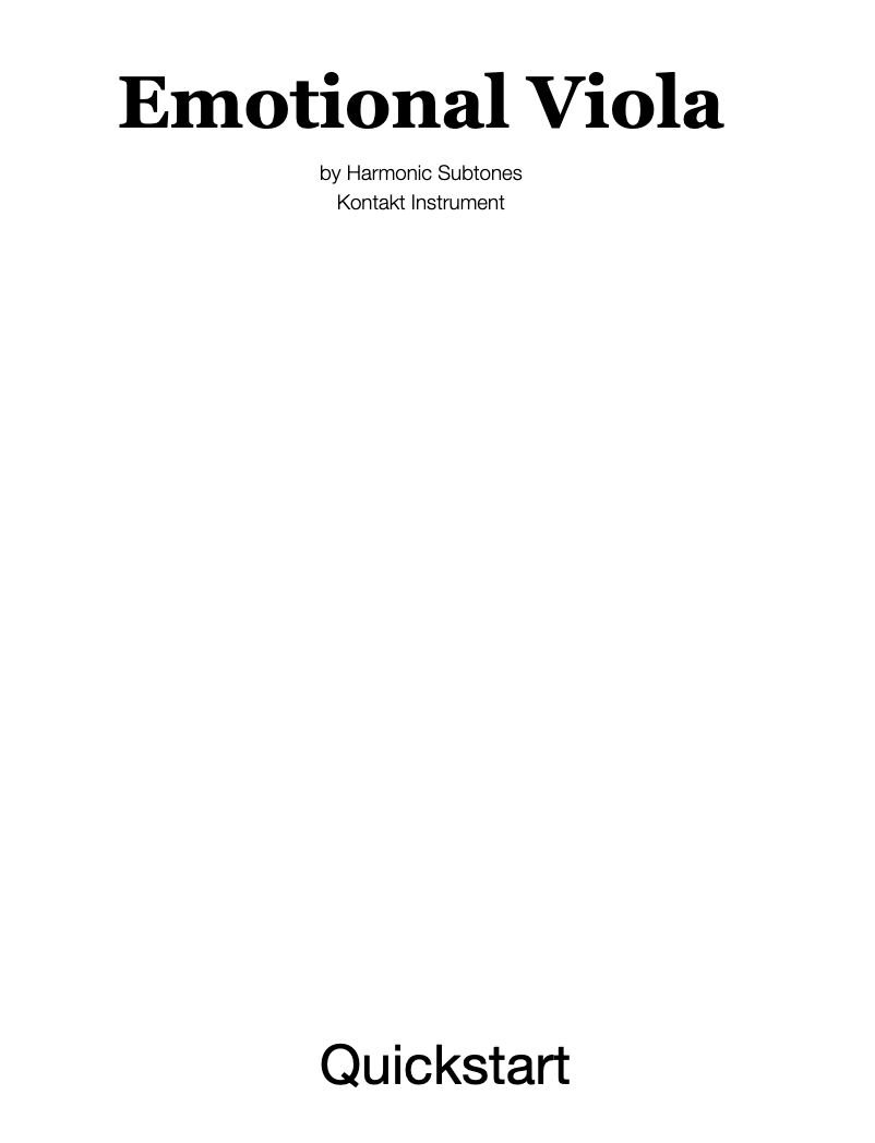 Página 1 del manual Manual de usuario Best Service Emotional Viola