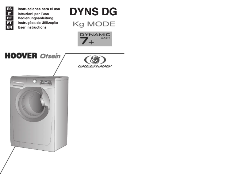 Página 1 del manual Manual de usuario Hoover DYNS 7144D1X