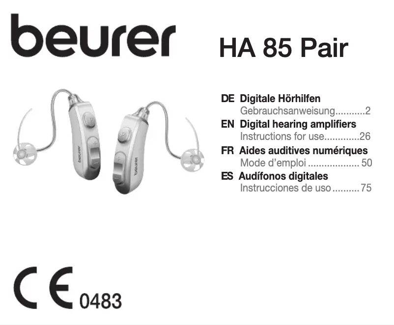 Página 1 del manual Manual de usuario Beurer HA 85