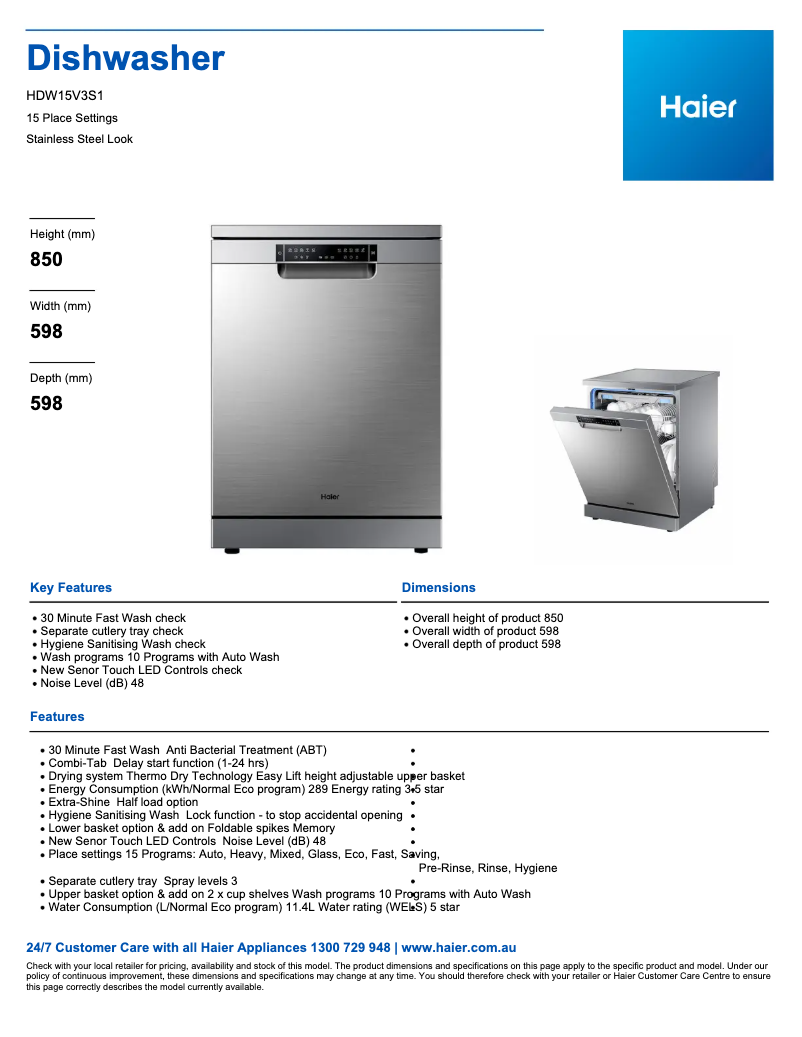 Imagen de la primera página del manual del dispositivo HDW15V3S1