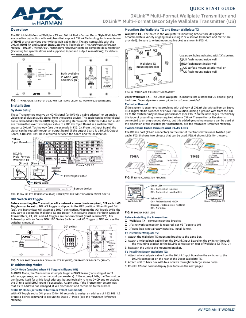 Imagen de la primera página del manual del dispositivo DX-TX-DWP