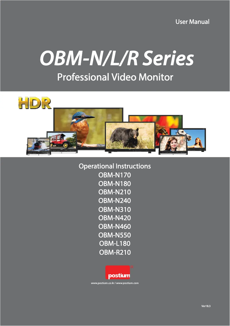 Imagen de la primera página del manual del dispositivo OBM-N210