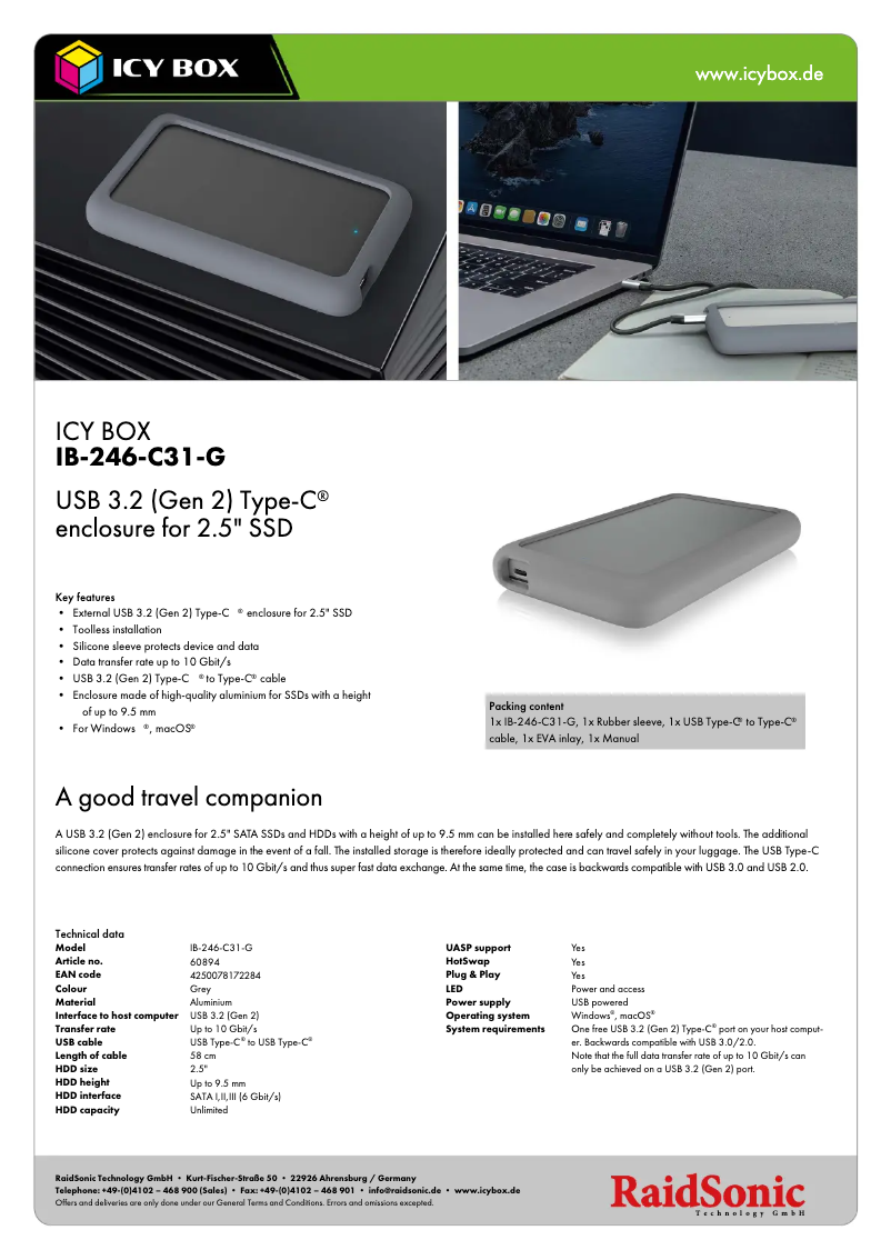 Imagen de la primera página del manual del dispositivo IB-246-C31-G